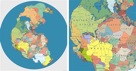 Modern Pangea Map Showing Todays Countries On The Supercontinent