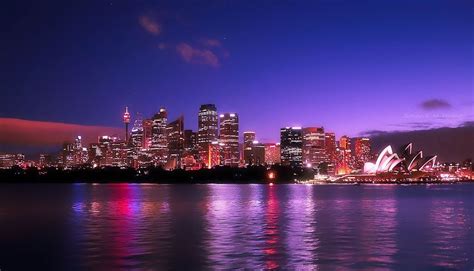 Nightfall Sydney City Aesthetic City Lights At Night City Lights