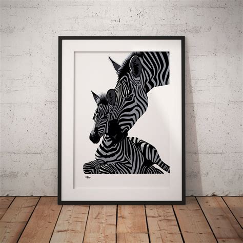 Zebra Print Zebra T Large Wall Art Nursery Animal Print Etsy