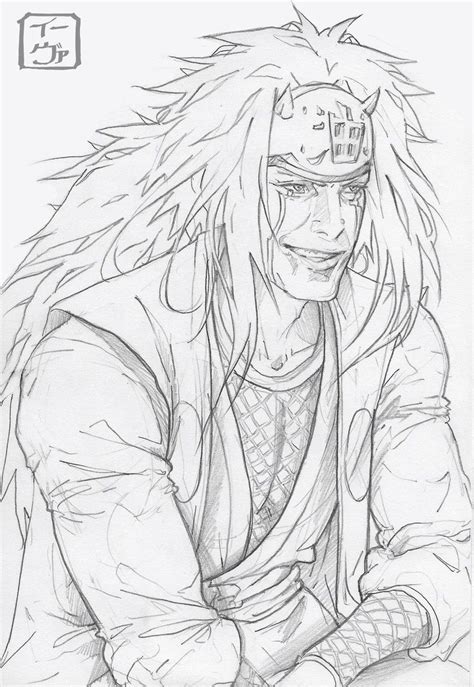 Jiraiya Sketch By On Deviantart Naruto Sketch Naruto