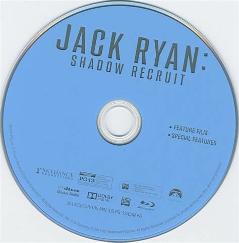 Jack Ryan Shadow Recruit Blu Ray Cover And Label Dvd Covers And Labels