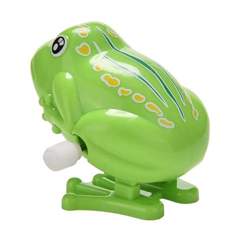 Free Shipping Delivery Best Wind Up Frog Plastic Jumping Animal Classic