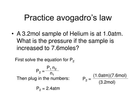 Avogadros Law 161