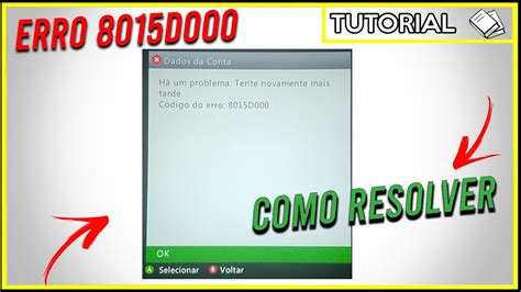 Como Resolver O Erro 8015d000 Xbox 360 Youtube