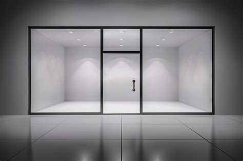 Find the perfect store background stock photo. Glass Shop Window Mockup Free - Free Fashion Storefront ...
