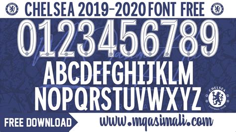 Chelsea 2019 2020 Football Font Free Download By M Qasim Ali M Qasim