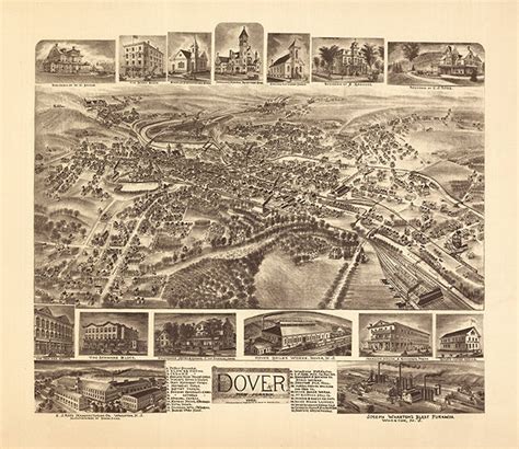 Map Of Dover Morris Co New Jersey Nj Map 1903 Vintage Etsy