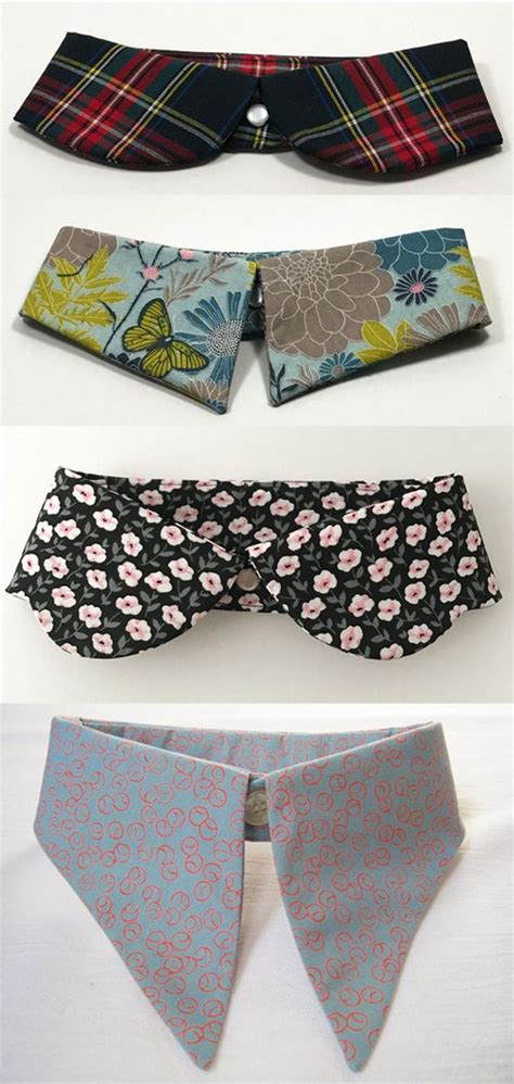 Womens Collar Printed Sewing Pattern Set Of 4 Collars Patterns