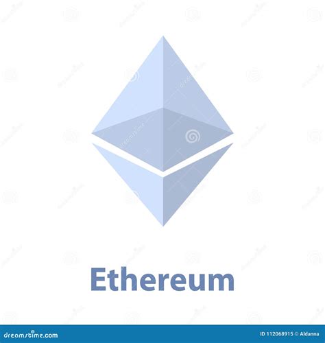 Ethereum Symbol Blue Chrystal Illustration Stock Vector Illustration