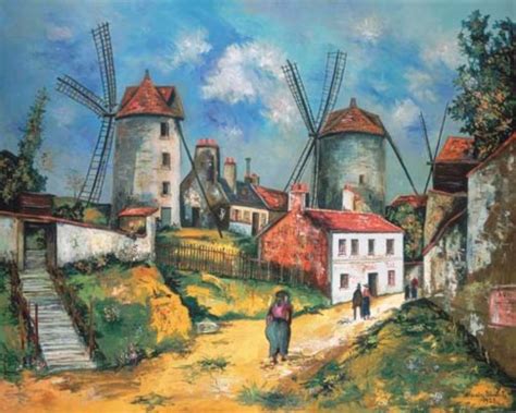 Maurice Utrillo 1883 1955 Les Anciens Moulins De Montmartre Et La