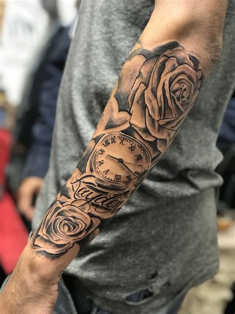Roses Clock Tattoo Tatuagem Feminina Bra O Tatuagem Masculina