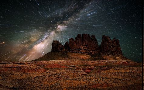 1600x1000 Nature Landscape Lighthouse Milky Way Starry Night Space