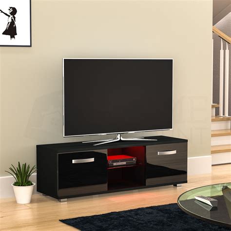 Cosmo Led Tv Cabinet Stand Unit 2 Door Matte Gloss Entertainment Modern