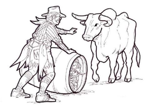 Bucking Bull Coloring Page Coloring Pages