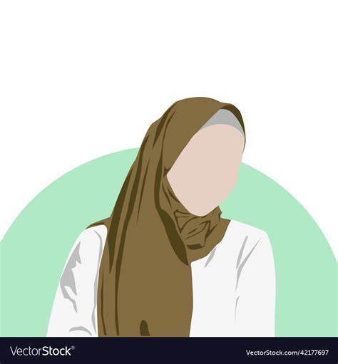Beautiful Muslim Woman Wearing Hijab Royalty Free Vector