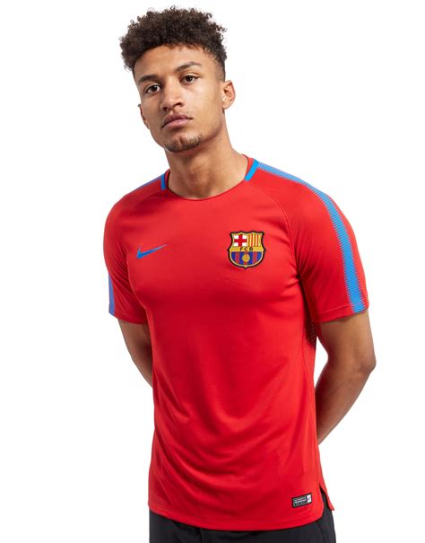 Nike Synthetic Fc Barcelona Squad Training Jersey In Red For Men Lyst