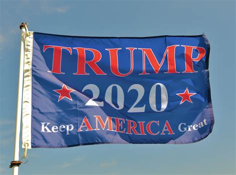 Canvas header and two brass grommets make it super durable. Trump 2020 Keep America Great 2x3 Flag Made in USA | Cape Pole and Flag