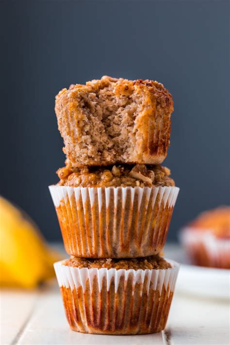 Banana and flaxseed protein muffin mix. Healthy Banana Oat Protein Muffins (GF, DF and Vegan) - One Clever Chef