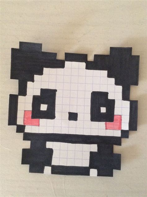 Handmade Pixel Art How To Draw A Kawaii Panda Pixelart Dibujos En