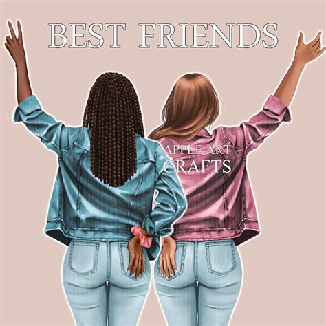 Best Friends Clipartbff Clipart Soul Sisters Clipart Custom Etsy