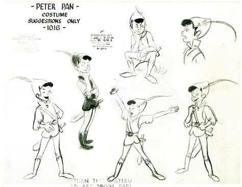 Disneys Peter Pan Original Artwork Character Development First