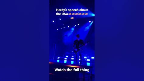 Hardys Speech About The Usa 🇺🇸 Opening For Gods Country Concert