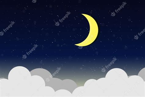 Vector Illustration Of Night Sky Premium Vector