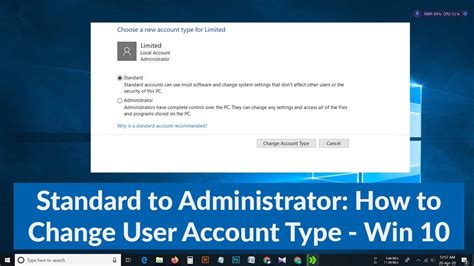 Standard To Administrator How To Change User Account Type In Windows