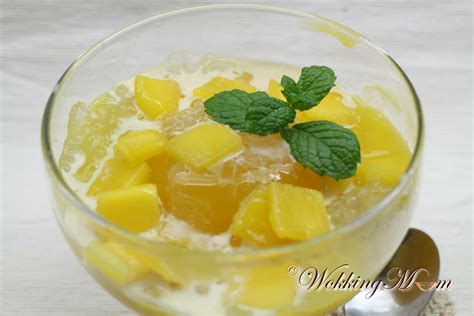 Lets Get Wokking Mango Jello With Sago Singapore Food Blog On Easy Recipes