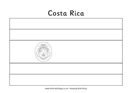 Effortfulg Costa Rica Flag Coloring Pages