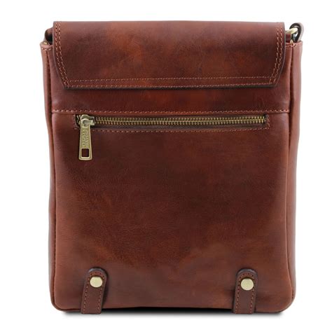 Roby Leather Crossbody Bag Men With Front Straps Manoons