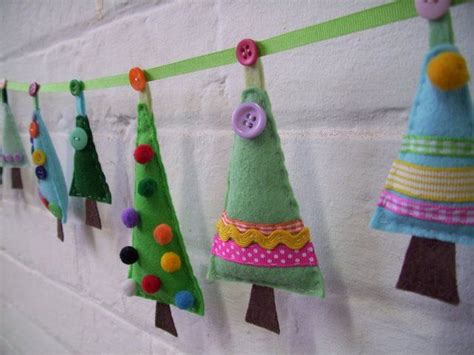 Christmas Tree Garland Felt Christmas Tree Christmas Bunting Felt