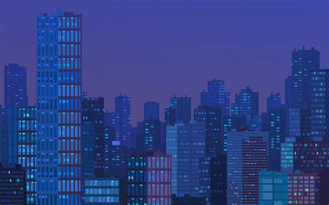 Pixel City Pixel Art Pixel
