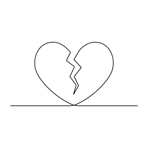 Broken Heart Outline Illustrations Royalty Free Vector Graphics And Clip