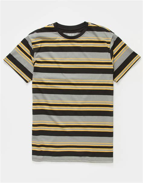 Rsq Relaxed Stripe Mens T Shirt Grayblack Tillys