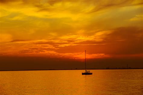 Free Images Sea Ocean Horizon Cloud Sky Sun Sunrise Sunset Boat Sunlight Morning
