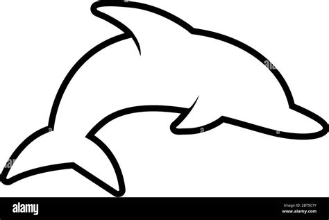 Dolphin Outline Template