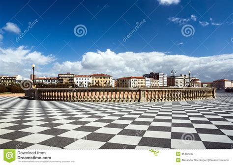 Checkered Floor In City Square Stock Photo Image Of Detail Lines