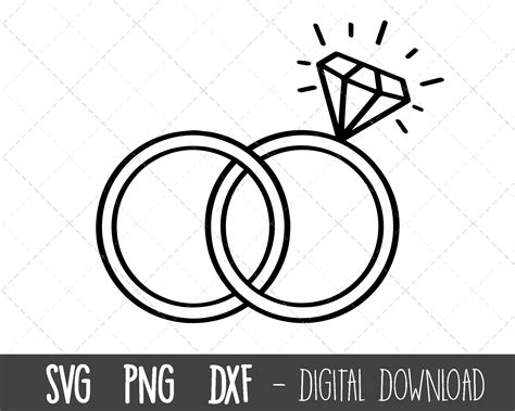 Diamond Ring Svg Wedding Rings Svg Wedding Bands Svg Etsy Sweden