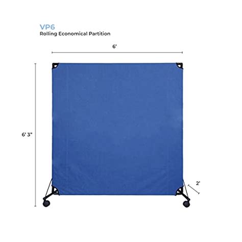 Versare Vp6 Economical Rolling Room Divider Durable Lightweight And
