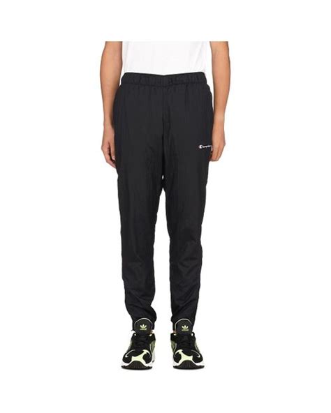 Champion Synthetic Nylon Warm Up Pants In Black For Men Lyst