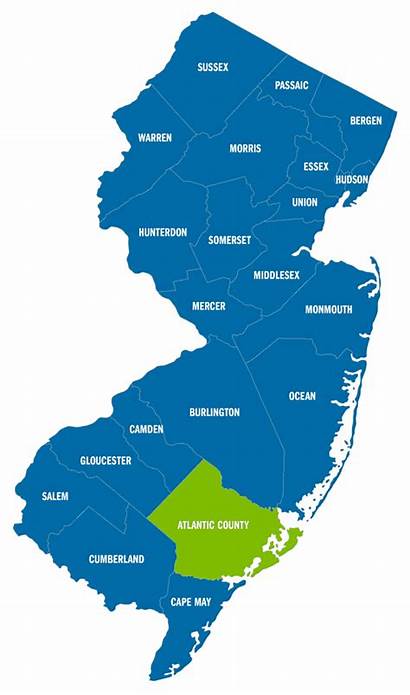 Atlantic County Nj Map Counties Jersey