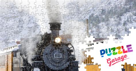 Locomotive Jigsaw Puzzle Technics Trains Puzzle Garage