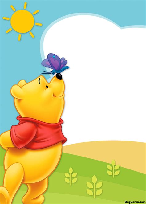 printable winnie  pooh birthday invitation wording