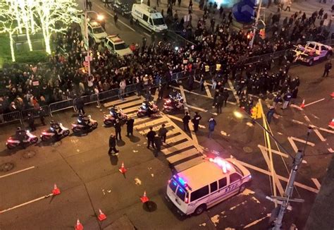 Protesters March In Nyc Target Rockefeller Christmas Tree Lighting