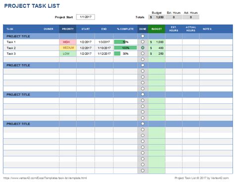 After looking at the search data on my site, the one phrase in the top 10. Download free Excel Task List Templates, including a ...
