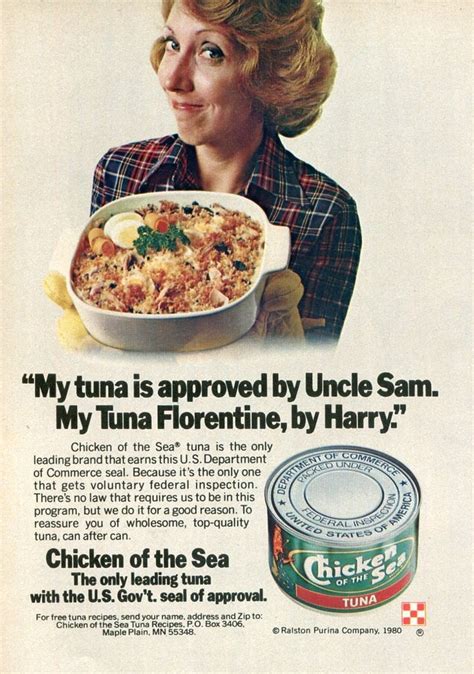 1980 Chicken Of The Sea Tuna Conserve En Boîte