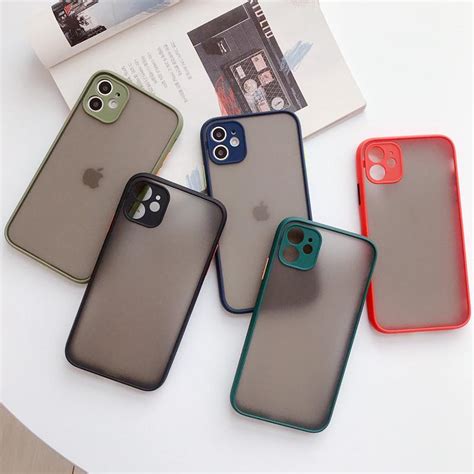 Buy Shockproof Matte Clear Hard Phone Case For Iphone 13 Mini 13 12 11