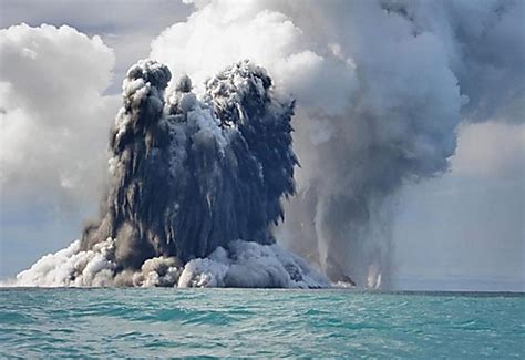 In The Pacific Ocean From For Eruptions Of An Underwater Volcano