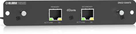 Klark Teknik Dn Dante Audinate Dante Expansion Module With Up To Bidirectional Channels